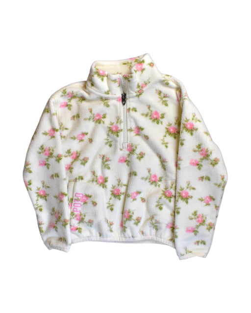 A White Zippered Sweatshirts from Polo Ralph Lauren in size 5T for girl. (Front View)