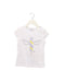 A White Short Sleeve Tops from IKKS in size 3T for girl. (Front View)