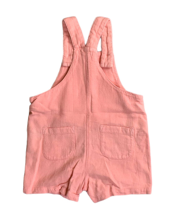 A Pink Overall Shorts from Purebaby in size 6-12M for girl. (Back View)