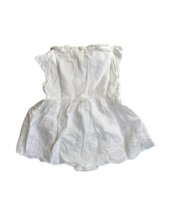 A White Sleeveless Dresses from Chateau de Sable in size 3-6M for girl. (Back View)