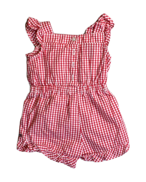 A Red Sleeveless Rompers from Tommy Hilfiger in size 3-6M for girl. (Back View)