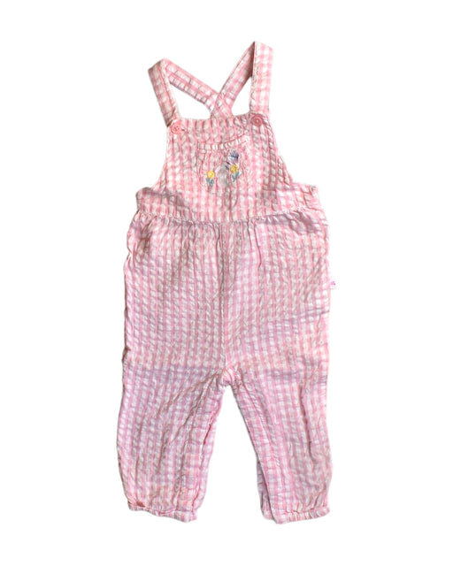 A Pink Long Overalls from Jojo Maman Bébé in size 6-12M for girl. (Front View)