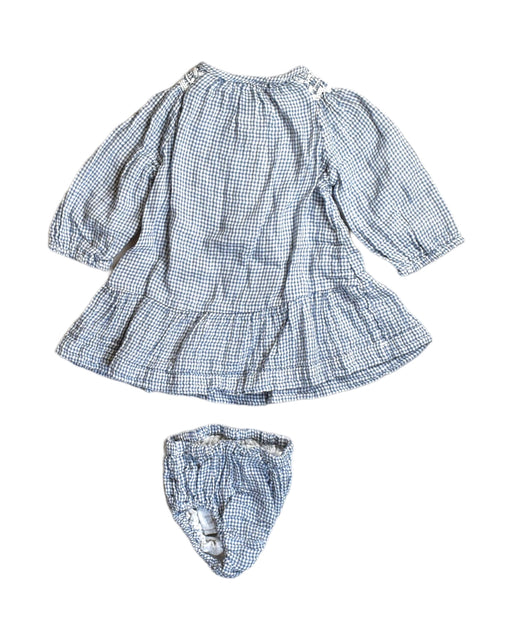 A Blue Dress Sets from The Little White Company in size 0-3M for girl. (Back View)