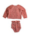 A Red Shorts Sets from Gocco in size 6-12M for girl. (Back View)