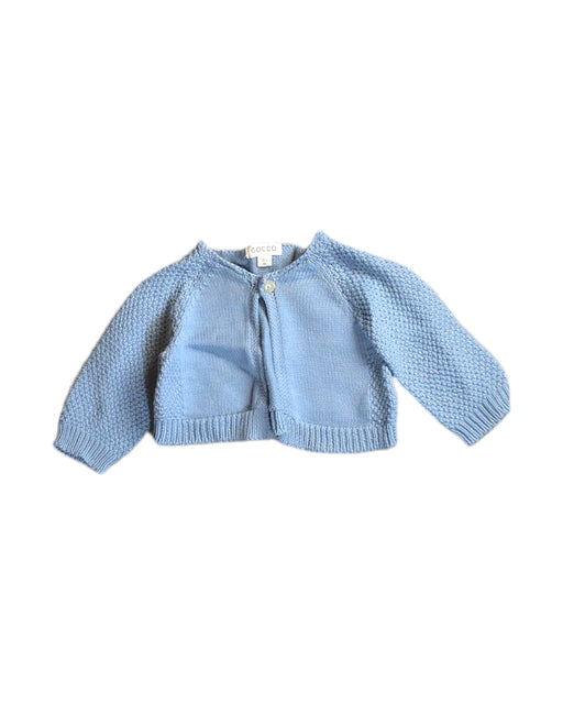 A Blue Cardigans from Gocco in size Newborn for girl. (Front View)