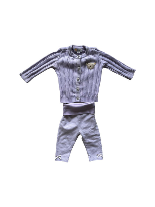 A Purple Pants Sets from Steiff in size 0-3M for girl. (Front View)