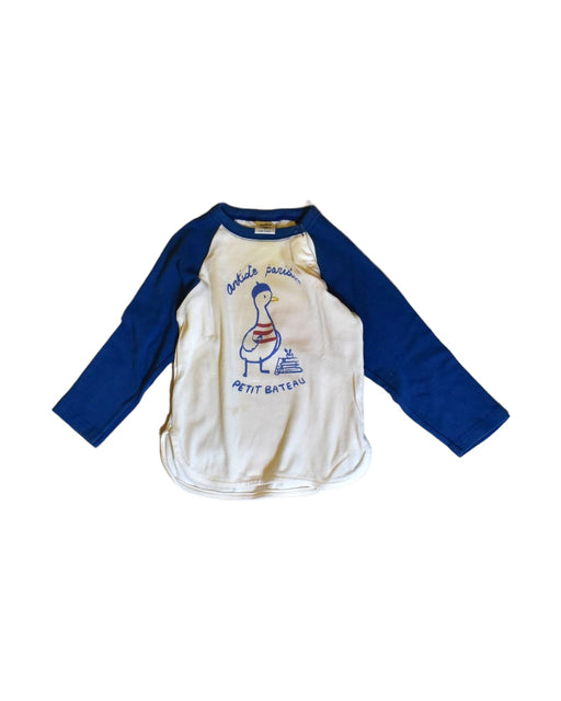 A White Long Sleeve Tops from Petit Bateau in size 12-18M for boy. (Front View)