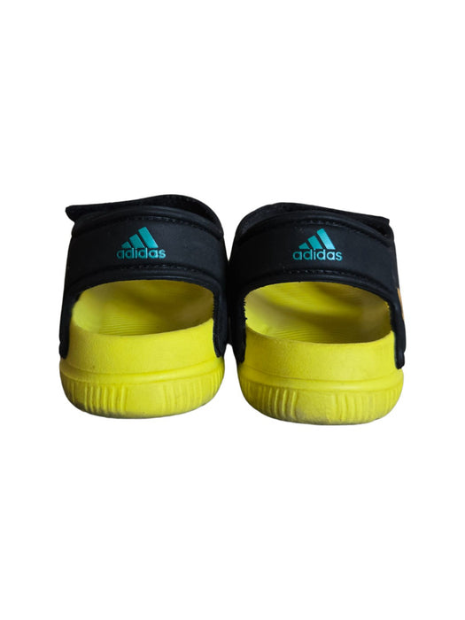 A Black Sandals from Adidas in size 12-18M for neutral. (Back View)