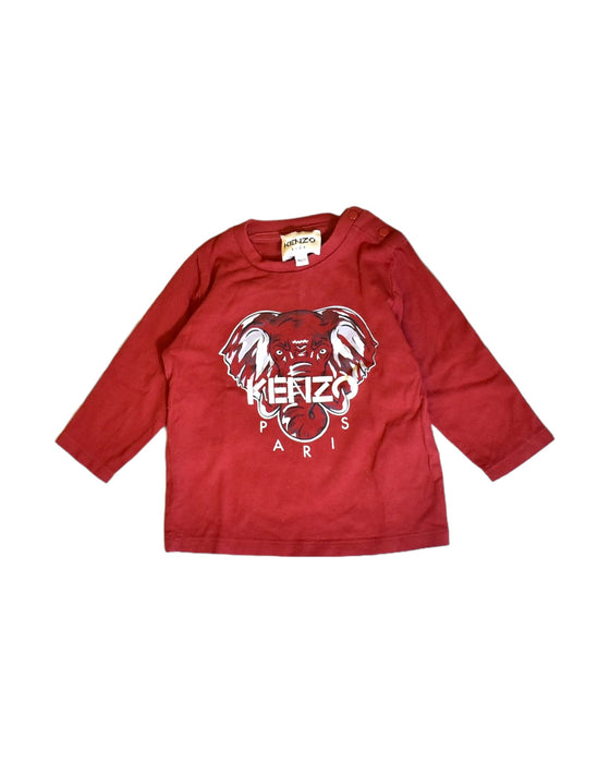 A Red Long Sleeve T Shirts from Kenzo in size 6-12M for neutral. (Front View)