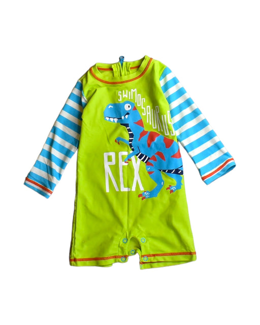 A Green Rash Guards from Hatley in size 3-6M for boy. (Front View)