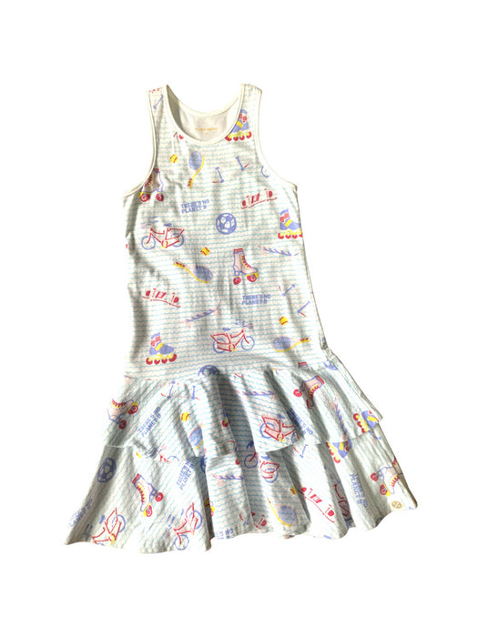 A Multicolour Sleeveless Dresses from Le Petit Society in size 8Y for girl. (Front View)