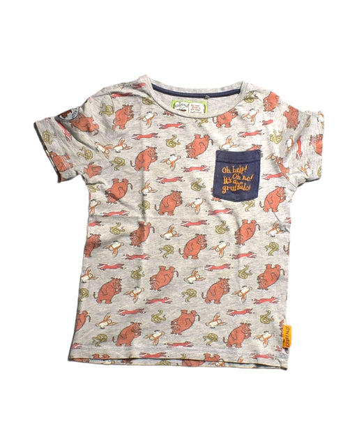 A Brown Short Sleeve T Shirts from Retykle in size 5T for boy. (Front View)