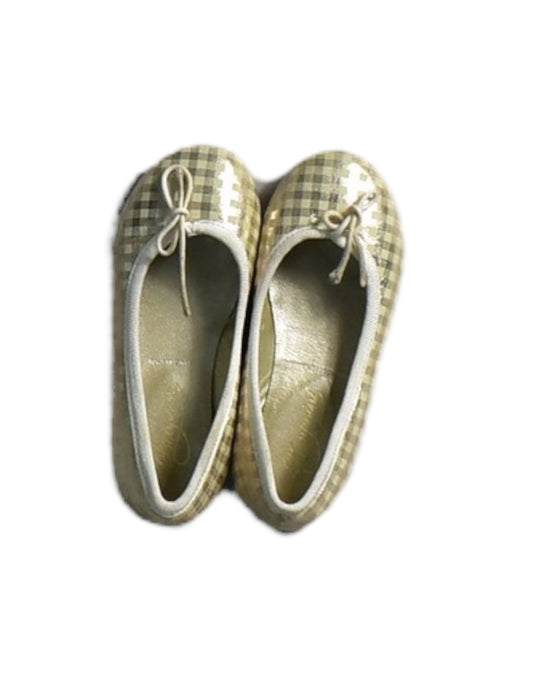 A Gold Flats from Bonpoint in size 4T for girl. (Front View)