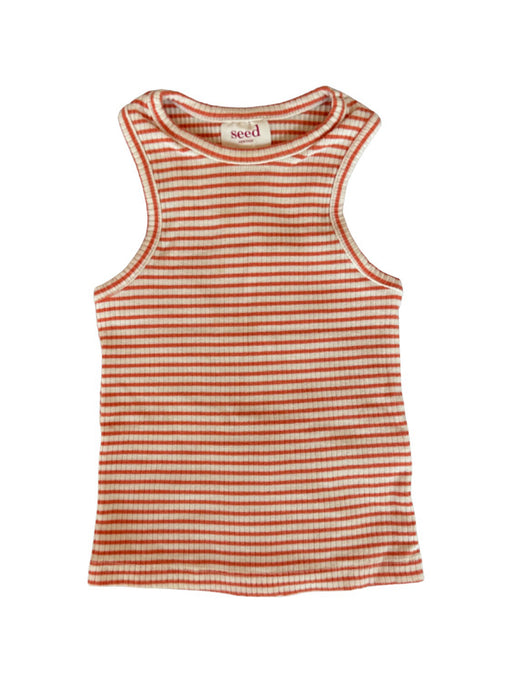 A Orange Sleeveless T Shirts from Seed in size 2T for girl. (Front View)