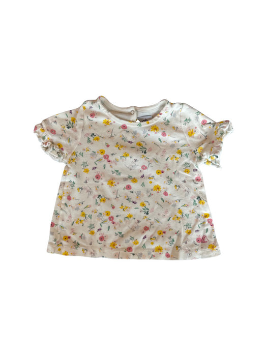 A Multicolour Short Sleeve Shirts from Petit Bateau in size 12-18M for girl. (Front View)