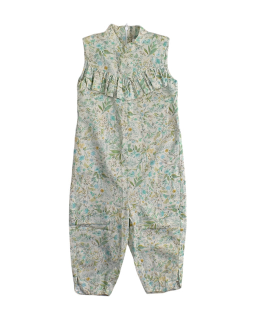 A Green Sleeveless Jumpsuits from Sea Apple in size 4T for girl. (Front View)