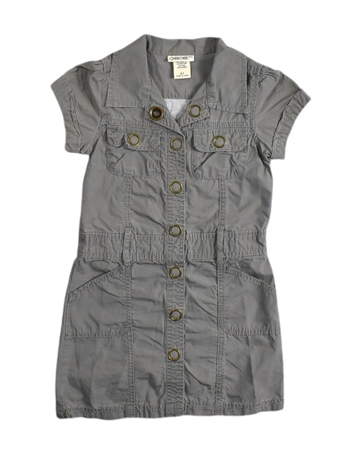 A Grey Short Sleeve Dresses from Cherokee in size 4T for girl. (Front View)