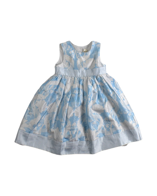 A Blue Sleeveless Dresses from Cherokee in size 3T for girl. (Front View)