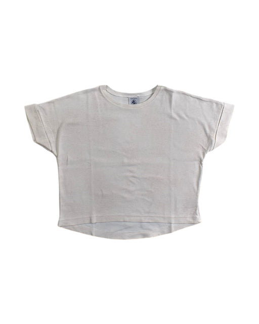 A White Short Sleeve T Shirts from Petit Bateau in size 4T for girl. (Front View)