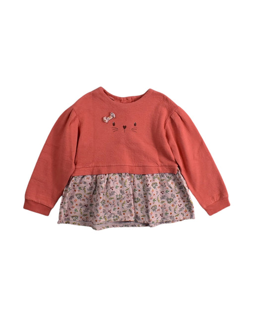 A Red Long Sleeve Dresses from Organic Mom in size 4T for girl. (Front View)