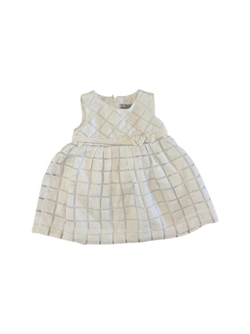 A White Sleeveless Dresses from Mayoral in size 6-12M for girl. (Front View)