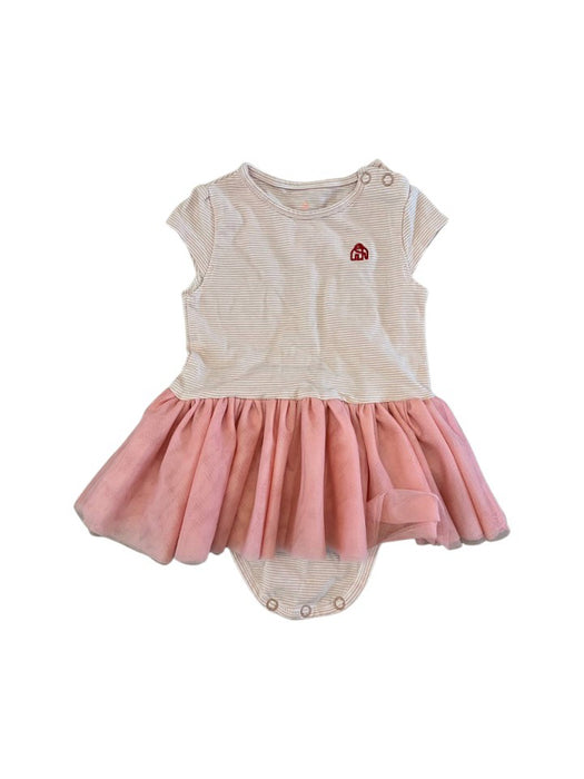 A Pink Short Sleeve Bodysuits from Elly in size 6-12M for girl. (Front View)