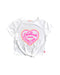 A White Short Sleeve T Shirts from Billieblush in size 3T for girl. (Front View)