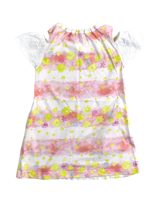 A White Short Sleeve Dresses from Hakka in size 4T for girl. (Back View)