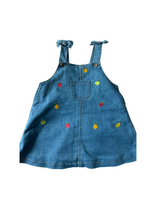 A Blue Overall Dresses from Mayoral in size 12-18M for girl. (Front View)