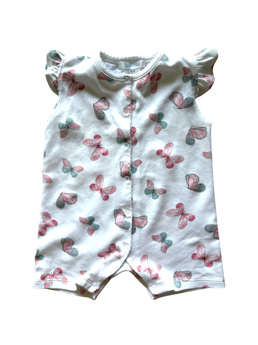 A White Short Sleeve Rompers from Lyda Baby in size 3-6M for girl. (Front View)