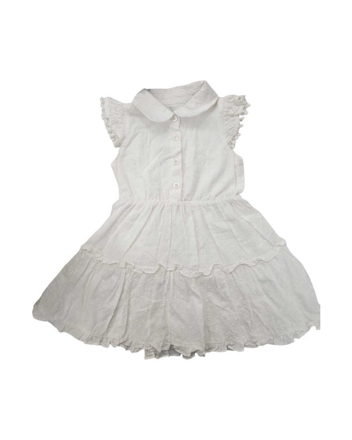 A Ivory Sleeveless Dresses from Le Petit Society in size 2T for girl. (Front View)