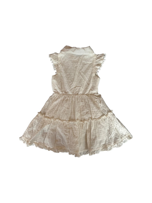 A Ivory Sleeveless Dresses from Le Petit Society in size 2T for girl. (Back View)