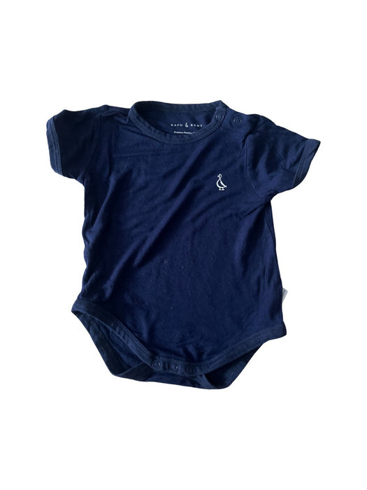 A Blue Short Sleeve Bodysuits from Raph and Remy in size 3-6M for boy. (Front View)