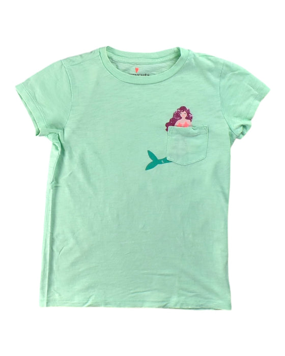 A Green Short Sleeve Tops from Crewcuts in size 10Y for girl. (Front View)