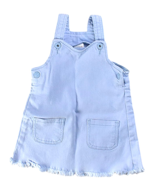 A Blue Overall Dresses from Seed in size 6-12M for girl. (Front View)