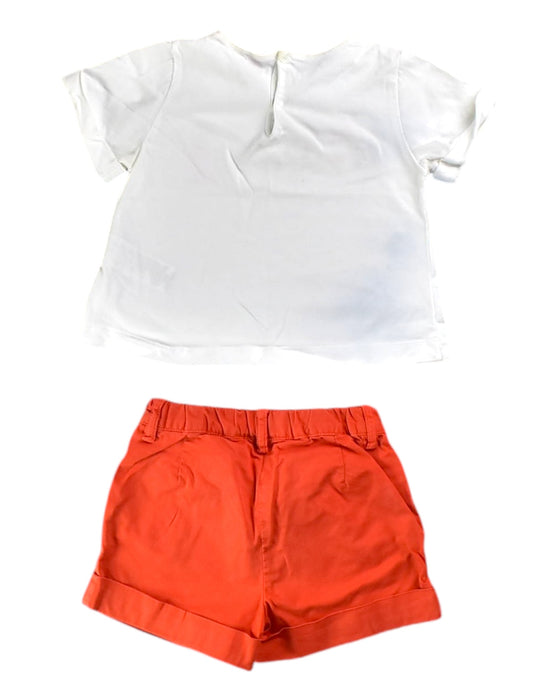 A White Shorts Sets from Il Gufo in size 2T for girl. (Back View)