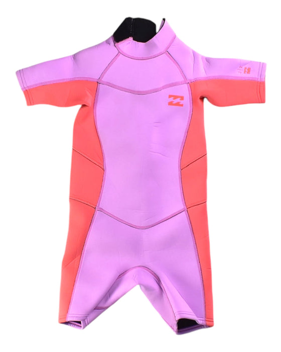 A Pink Wetsuits from Billabong in size 6T for girl. (Back View)