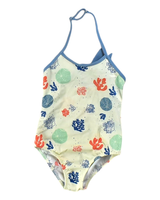 A Yellow Swimsuits from Folpetto in size 2T for girl. (Front View)