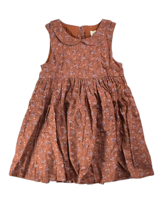 A Orange Sleeveless Dresses from Wheat in size 2T for girl. (Front View)