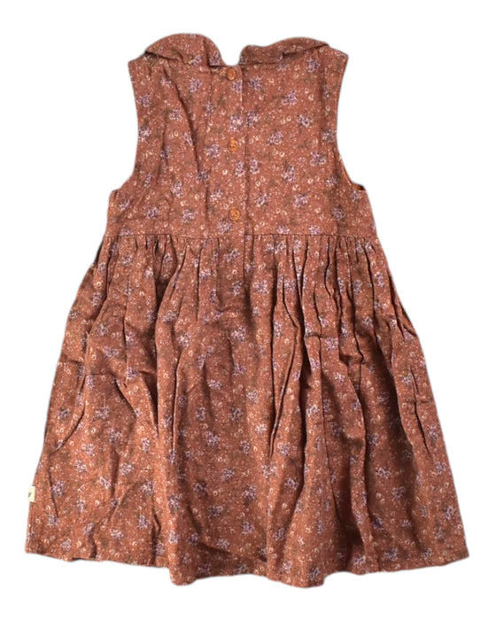 A Orange Sleeveless Dresses from Wheat in size 2T for girl. (Back View)