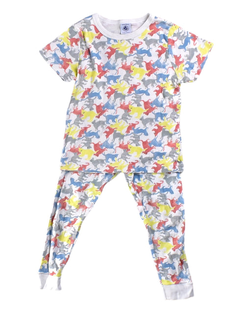 A White Pyjama Sets from Petit Bateau in size 4T for neutral. (Front View)