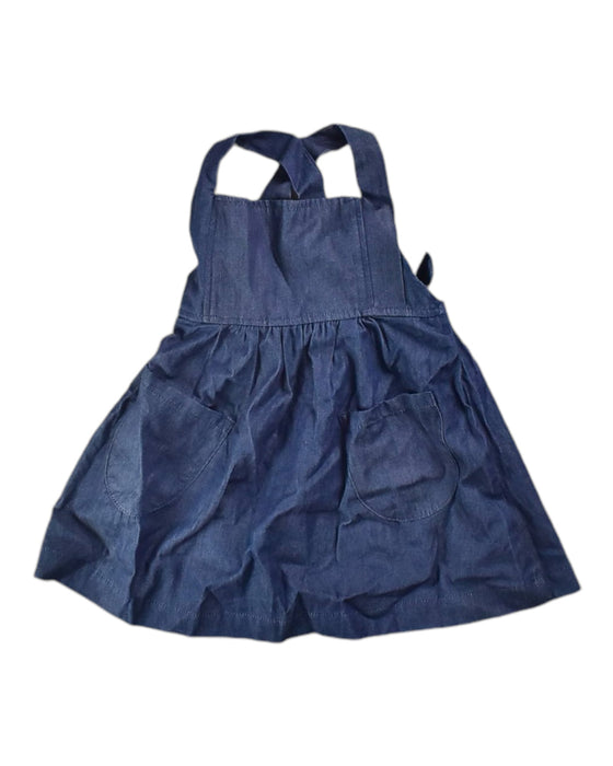 A Blue Sleeveless Dresses from Mabo in size 3T for girl. (Front View)