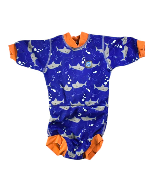 A Blue Wetsuits from Splash About in size 2T for boy. (Front View)