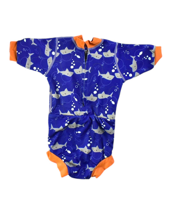 A Blue Wetsuits from Splash About in size 2T for boy. (Back View)