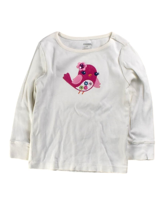 A White Long Sleeve Tops from Retykle in size 3T for girl. (Front View)