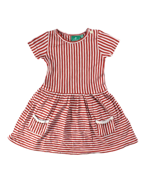 A Red Short Sleeve Dresses from Little Green Radicals in size 12-18M for girl. (Front View)