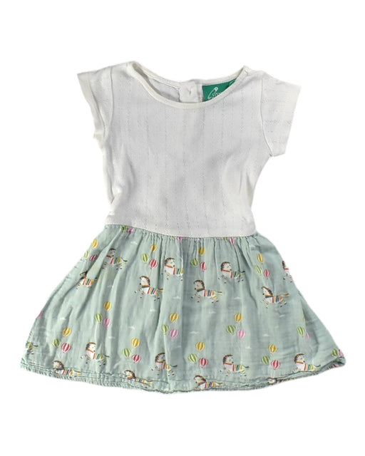 A White Short Sleeve Dresses from Little Green Radicals in size 12-18M for girl. (Front View)