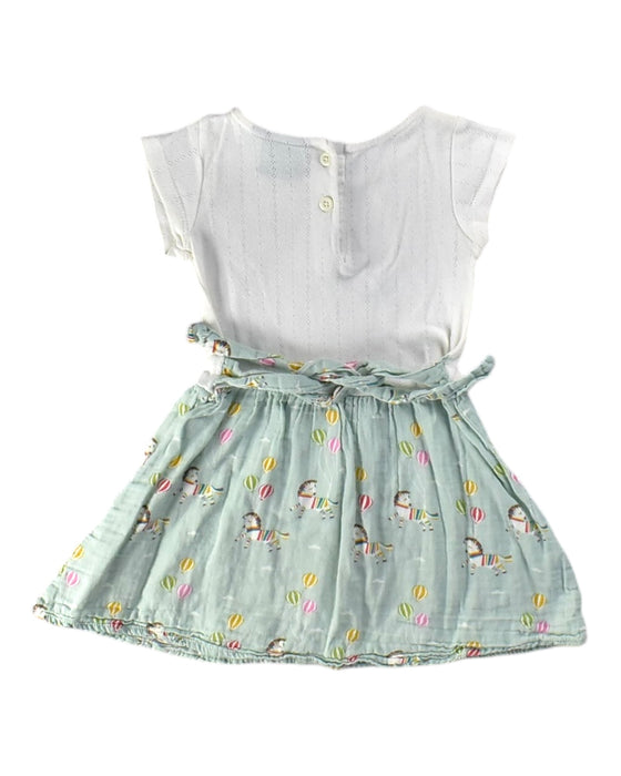 A White Short Sleeve Dresses from Little Green Radicals in size 12-18M for girl. (Back View)