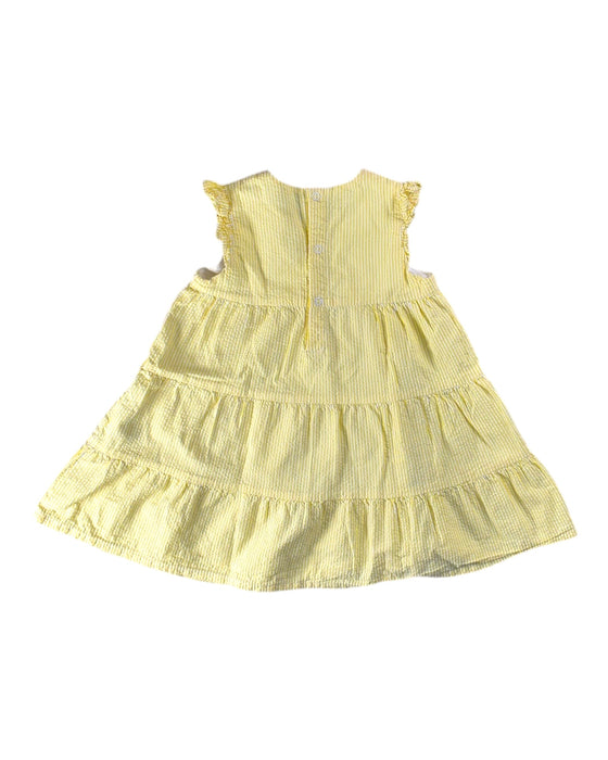 A Yellow Sleeveless Dresses from Petit Bateau in size 2T for girl. (Back View)