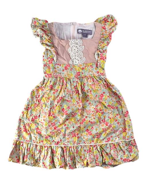 A White Sleeveless Dresses from EleStory in size 3T for girl. (Front View)